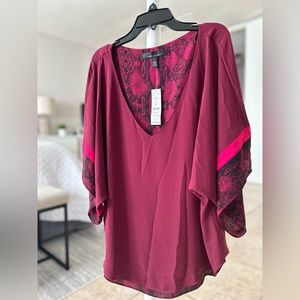 WHBM Burgundy Top